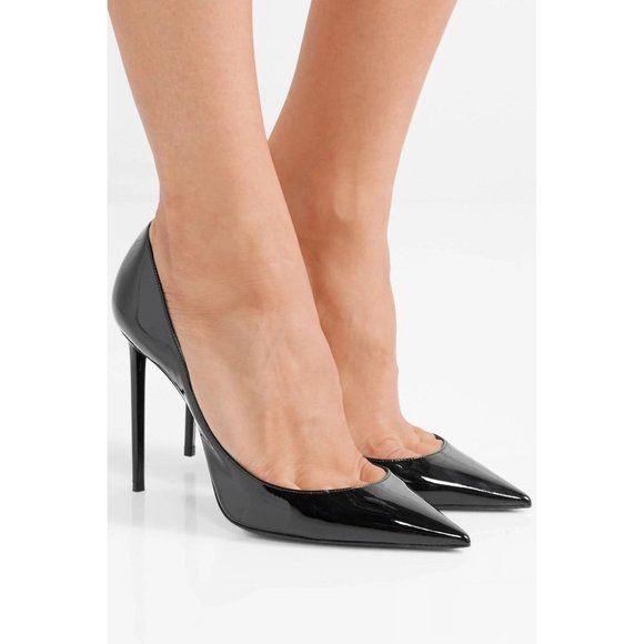 Saint Laurent Shoes - Saint Laurent Zoe 105 Pumps in Nero Patent Leather 39.5 With Box Womens Heels